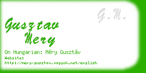 gusztav mery business card